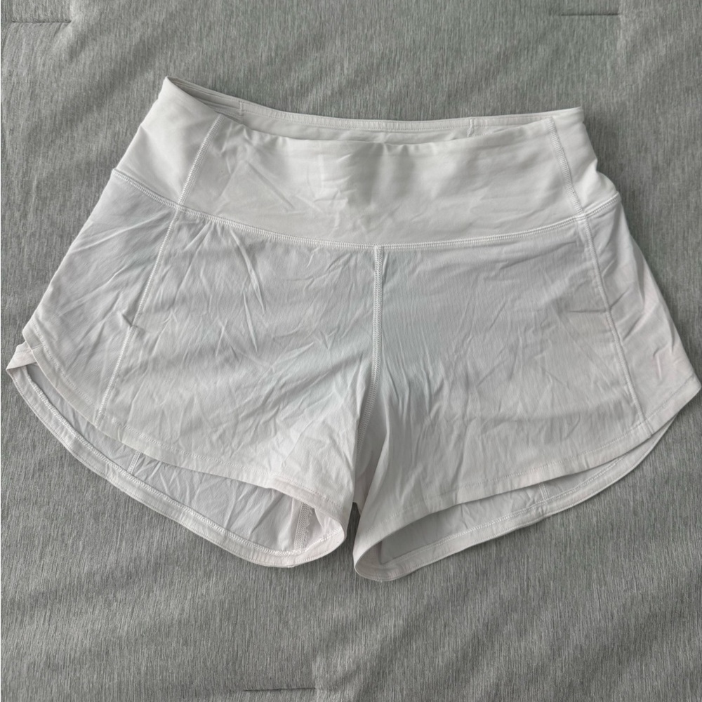 lululemon athletica speed up White Athletic Shorts